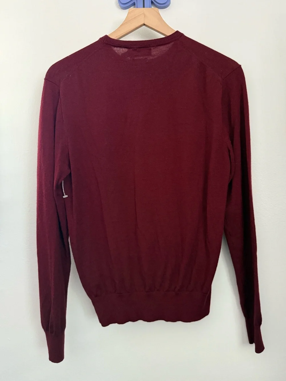 Polo Ralph Lauren Women’s Medium Sweater Merino Wool Slim Fit Burgundy Maroon